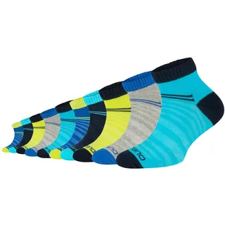 CAMANO 10er Pack camano Mesh Ventilation Quarter Socken Kinder 6260 - blue atoll), 23-26