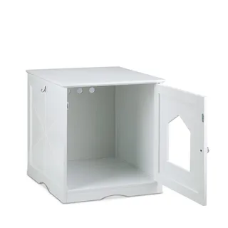 Relaxdays Katzenschrank weiß Weiß