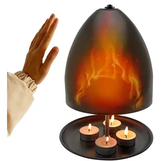 Teelichtofen zum Heizen,Teelichtofen - Teelichtherd und Ofen aus Metall | Großer Raum-Kerzenofen mit schneller, Teelichthalter und Kerzenheizhalter für Büros, Schlafzimmer, Wohnzimmer