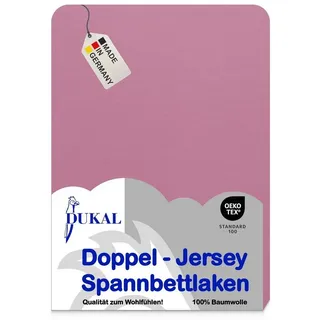 DUKAL Spannbettlaken Laufgitter 75x100 cm / 100x100 cm, 100% Baumwolle, Doppel-Jersey, Gummizug: rundum, (1 Stück), 75x100 cm, aus hochwertigem Doppel-Jersey, Made in Germany rosa 75 cm x 100 cm