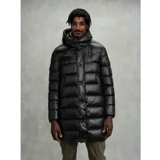 Blauer für Herren. 25WBLUK03147 Schwarze Daunenjacke (L), Lässig, Polyamid