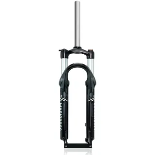 KANGXYSQ 20/24 Zoll Mountainbike Federgabel 1-1/8 Zoll Gerade Mechanische Gabel 100Mm Federweg QR 9 Mm Scheibenbremse Fahrrad Federgabel Manuelle Verriegelung(Black Grey,24inch)
