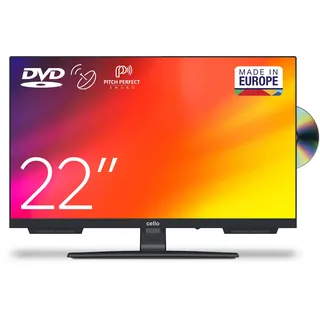 Cello C2224F 22-Zoll-Full-HD-Fernseher, 230V, integrierter DVD-Player, integrierte Satellitenlautsprecher mit Perfekter Tonwiedergabe, Nicht smart, einfach zu bedienen