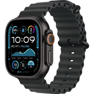 GPS + Cellular 49 mm Titangehäuse schwarz, Ocean Armband schwarz