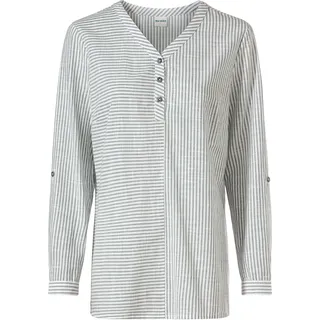 Baumwoll-Bluse, Streifen grau, 48