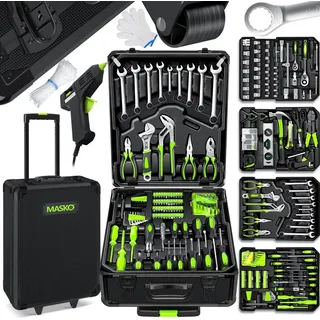 Masko Werkzeugkoffer 1400-teilig gefüllt Aluminium grau