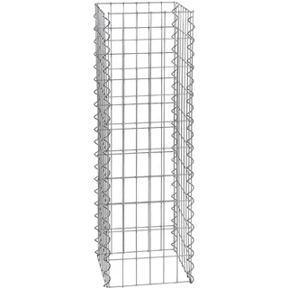 Estexo Gabionen-Säule 100 cm Höhe - feuerverzinkt - 4-Eck Säulengabione 50/100/150/200