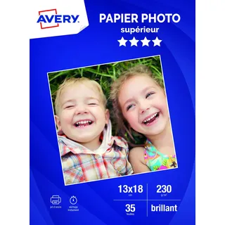 35 Blatt Fotopapier, glänzend, 13 x 18 cm, Tintenstrahldruck, oben, 230 g/m2