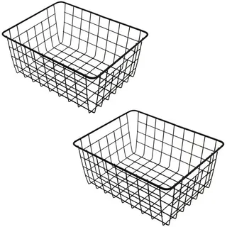 Spetebo Aufbewahrungskorb Regal Gitterkorb 28 x 22 x 12 cm schwarz