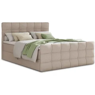 Sofnet Boxbett, (Beige (Inari 22), 180 x 200 cm) Schlafzimmer, Betten, Boxspringbetten