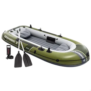 Intex Schlauchboot Seahawk 3 Set Paddel Pumpe 3 Personen