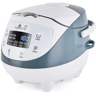 Yum Asia Panda Mini-Reiskocher mit Ninja-Keramikschüssel und Advanced Fuzzy Logic (3,5 Tassen, 0,63 Liter) 4 Reisfunktionen, 4 Multicooker-Funktion, 220–240V