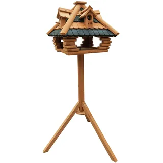 toboli Vogelfutterhaus 115cm mit Ständer Vogelhaus Vogelhäuschen Futterhaus - 390,00 MILLIMETER X 1.150,00 MILLIMETER X 320,00 MILLIMETER - braun