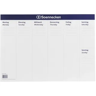 SOENNECKEN Schreibunterlage 3666 58,9x41,9cm Papier 20Bl. weiß/blau
