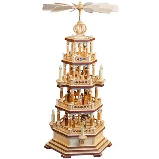Müller GmbH Müller Pyramide Heilige Geschichte, 4-stöckig, natur elektrisch 70 cm