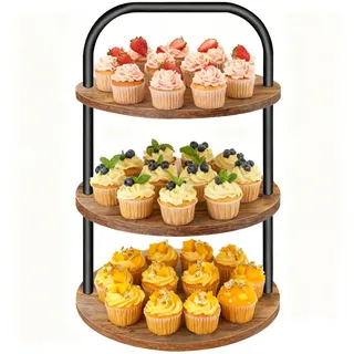 HENAYUK Etagere 3 Etagen Tortenständer, Runde Tortenstützen, Obst Etagere , Für Mehrstöckige Torten Muffins, Kuchen, Desserts, Hochzeit, Geburtstag, Party(1 PACK)