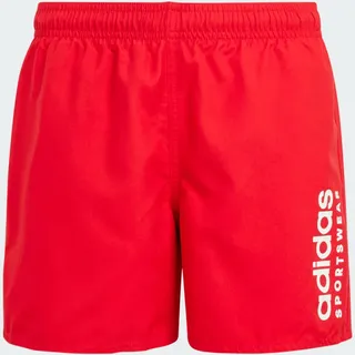 adidas Sportswear Essentials Logo CLX Kids Badeshorts Better Scarlet / White 164