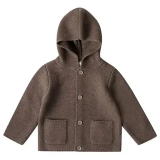 stellou & friends Strick-Cardigan mit Kapuze in brown | Gr.: 62/68