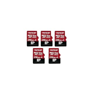 Patriot Memory 256GB A1 / V30 Speicherkarte für Android-Telefone und -Tablets, 4K-Videoaufzeichnung - 5er Pack