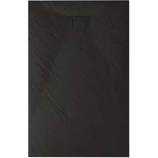 Idralite Duschtasse Anthrazit Stein-effekt Mod. Blend 90x120 cm Rechteckig Anthrazitfarbe FLACH STEIN EFFEKT SMC