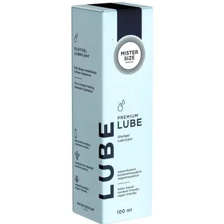 MISTER SIZE Premium Lube – Wasserbasiertes Gleitgel 100 ml – Hautfreundlich, Langanhaltend, Parfümfrei – Kondom- & Toy-kompatibel – Medizinisch zertifiziert