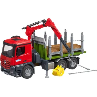 Bruder Profi-Serie Arocs Holztransport LKW mit Ladekran, Greifer und 3 Baumstämmen (03669)