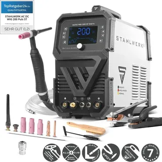 STAHLWERK Schweißgerät 3 in 1 Kombi AC/DC WIG 200 ST Digital