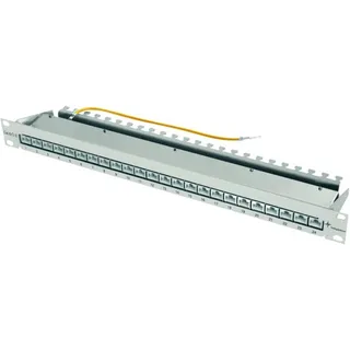 Telegärtner Patch Panel 1HE 24 Port CAT 6a Lichtgrau (RAL 7035)