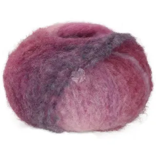 LANA GROSSA Gigante Multi | Voluminöses Alpakagarn mit Effektstruktur im farbenfrohen Ringelmix | Handstrickgarn aus 70% Alpaka (Fein) & 30% Polyamid | 50g Wolle, Stricken & Häkeln | 150m Garn FB-107
