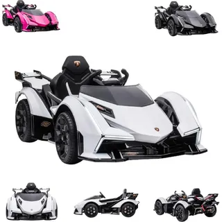 ES-Toys Lamborghini V12 Vision Gran Turismo Elektroauto weiß (12V7AH)