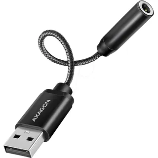 AXAGON USB 2.0 Adapter [1x USB-A Stecker - 1x Klinkenbuchse 3.5 mm] ADA-HA
