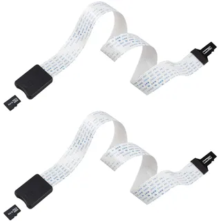 Jopto Micro SD auf TF Kartenverlängerungskabel, 48 cm, flexibel, für SanDisk Arduino, Auto, GPS, DVR, Dashcam, Tablet, Telefon, LED-LCD-Bildschirm, 2 Stück