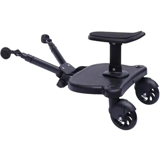 Buggy Board | Trittbrett für Kinderwagen Buggyboard mit Sitz Universal für Kinder von 3 bis 7 Jahren (25 KG), Kinderwagen Trittbrett, Buggyboard mit Sitz, Kiddy Boards für Kinderwagen