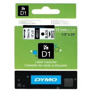 Dymo 45021 S0720610 weiß auf schwarz