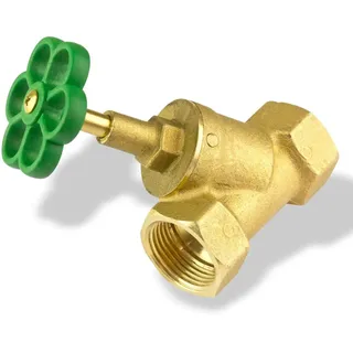 PUTEUS Messing 3/4 Zoll DN20 Schrägsitzventil Absperrhahn Freistromventil