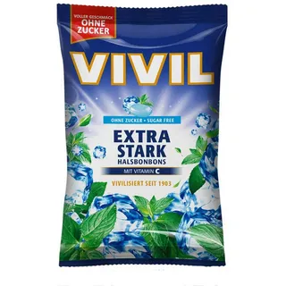 Vivil Extra Stark Halsbonbons ohne Zucker 120 g