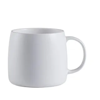 FGYHJ Keramik-Tasse, einfach, Kaffeetasse, aus Porzellan, matt, kreativ, matt, reine Farbe, Kaffeetasse, Frühstückstasse, Kaffee-Set, Weiß, 401 – 500 ml