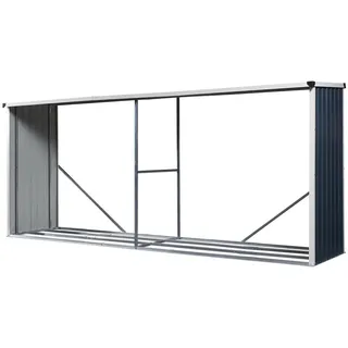 casa.pro Kaminholzregal Kalmar Stahl 352 x 80 x 152 cm Anthrazit