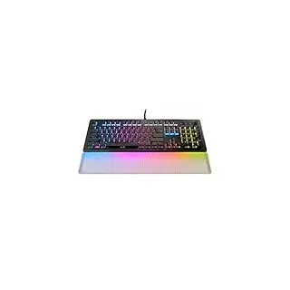 Roccat Vulcan II Max – Optisch-mechanische PC-Gaming-Tastatur mit anpassbaren RGB-Tasten und Handballenauflage, taktile Linearschalter, Aluminiumplatte, 100 m Tastenanschlag-Haltbarkeit, Schwarz