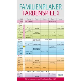 Korsch Verlag GmbH Familienplaner Farbenspiel 2026