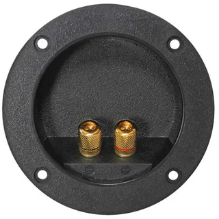 Dynavox Lautsprecher-Terminal mit goldene Schraubklemmen, Schwarz