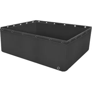 Generisch Robustes Teichbecken aus PVC-Canvas mit Ablassventil – Multifunktionaler oberirdischer Fischteich für die Koi-Zucht, Gartenbewässerung und Wasserspeicherung – Ideal für Wasserlebewesen
