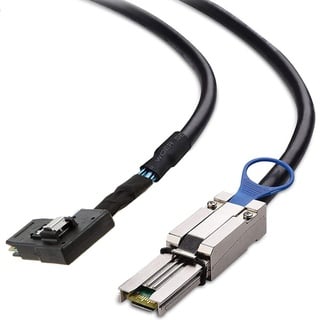 Allowish Mini SAS SFF-8087 Right to SAS SFF-8088 Server high-Speed Connection Cable (1m,Black)