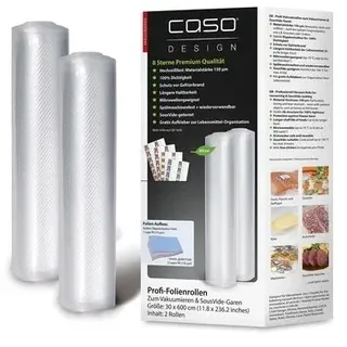CASO Design Profi-Folienrollen 150 μm Mikrowellengeeignet 100% aromadicht auch bei spitzen Gegenständen