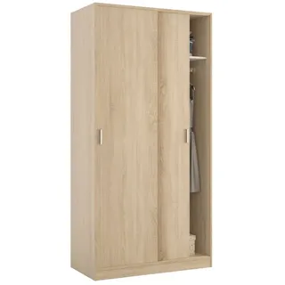 FORES HABITAT Schwebetürenschrank in Kanada-Eiche - 100x200x50 (BxHxT)