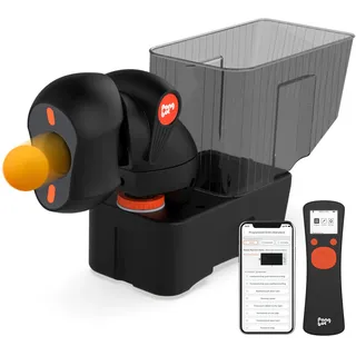 PongBot Tischtennisroboter mit Remote-und APP-Steuerung, 264 Übungsbohrer, anpassbares Schleudern, Frequenz, Ballgeschwindigkeit und Rotationsintensität