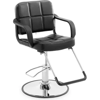 Physa Friseurstuhl Friseursessel Bedienstuhl Fussstütze 50 - 64 cm 170 kg schwarz