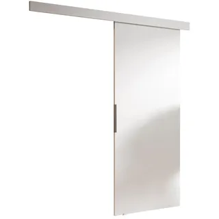 KIER FURNITURE Schiebetür Komplettset MALIBU - Tür mit Laufschiene - Schiebetürsystem - Raumspartür - Innentüren - Sliding Door Set - Weiß B96xH205xT1,6cm