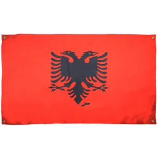 AZ FLAG Albanien-Flagge, 150 x 90 cm, mit 4 Ösen, Albanien-Pavillon für Balkon oder Wand