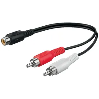 goobay Audiokabel Cinch-Kupplung / 2x Cinch-Stecker 0,20m (50008)